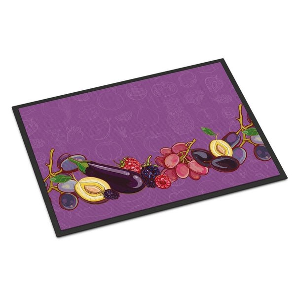 Micasa Fruits & Vegetables in Purple Indoor or Outdoor Mat24 x 36 in. MI888476
